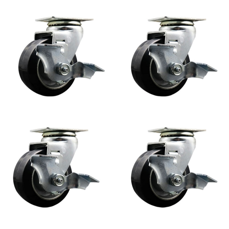 Rubber on Aluminum Caster
