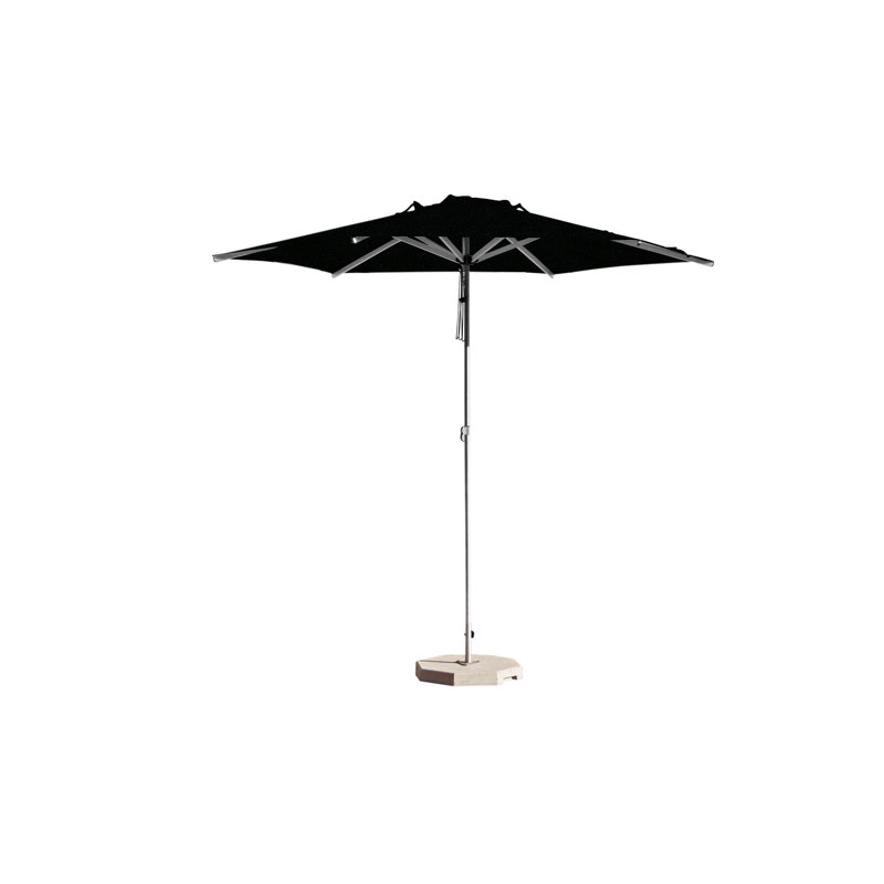 Swift 8' Round Telescopic Umbrella, Cement, Lemon