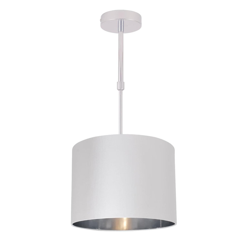Elisabete 1 - Light Single Pendant, White/Chrome