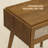 NTC MEL Solid Wood Nightstand with Handwoven Rattan Drawer, Mid Century Modern Bedside Table, Wooden Side Table for Bedroom, Easy Assembly, Rustic Oak-125492171-125492172