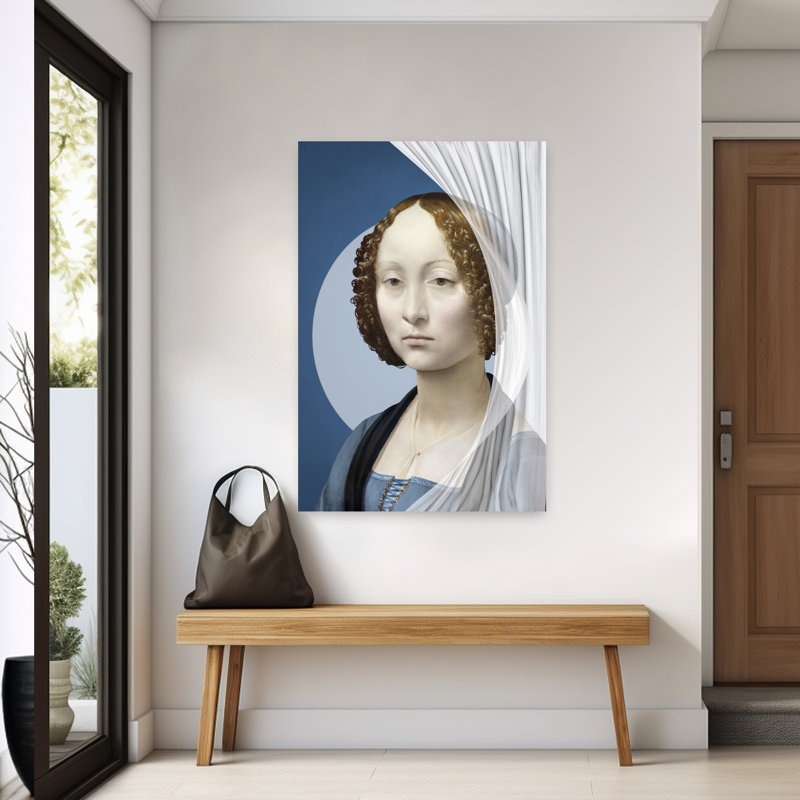 Ginevra De 'Benci - Moderned Art Classic Modern Contemporary Portrait Art mural, H 60 po x l 40 po