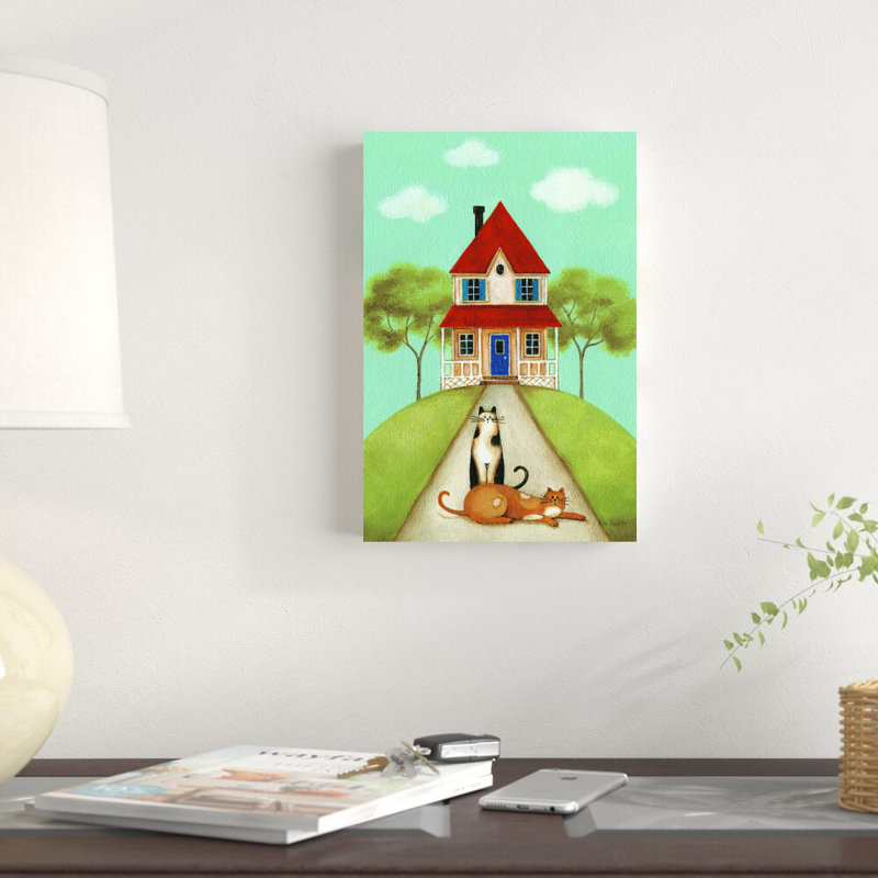 «My Home V» par Lisa Audit - art textuel sur toile tendue, H 12 po x l 8 po x P 1,25 po