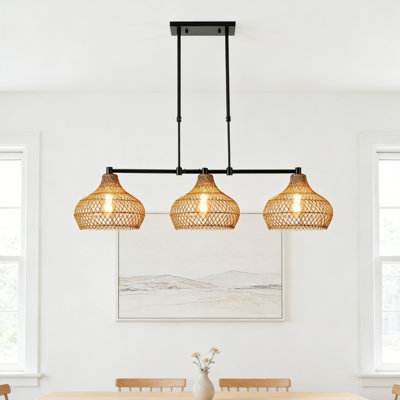 3 - Light Natural Kitchen Island Pendant