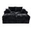 Causeuse modulaire en velours côtelé de 71 po avec rangement sous le siège et repose-pieds, canapé modulaire à assise profonde-1693423560