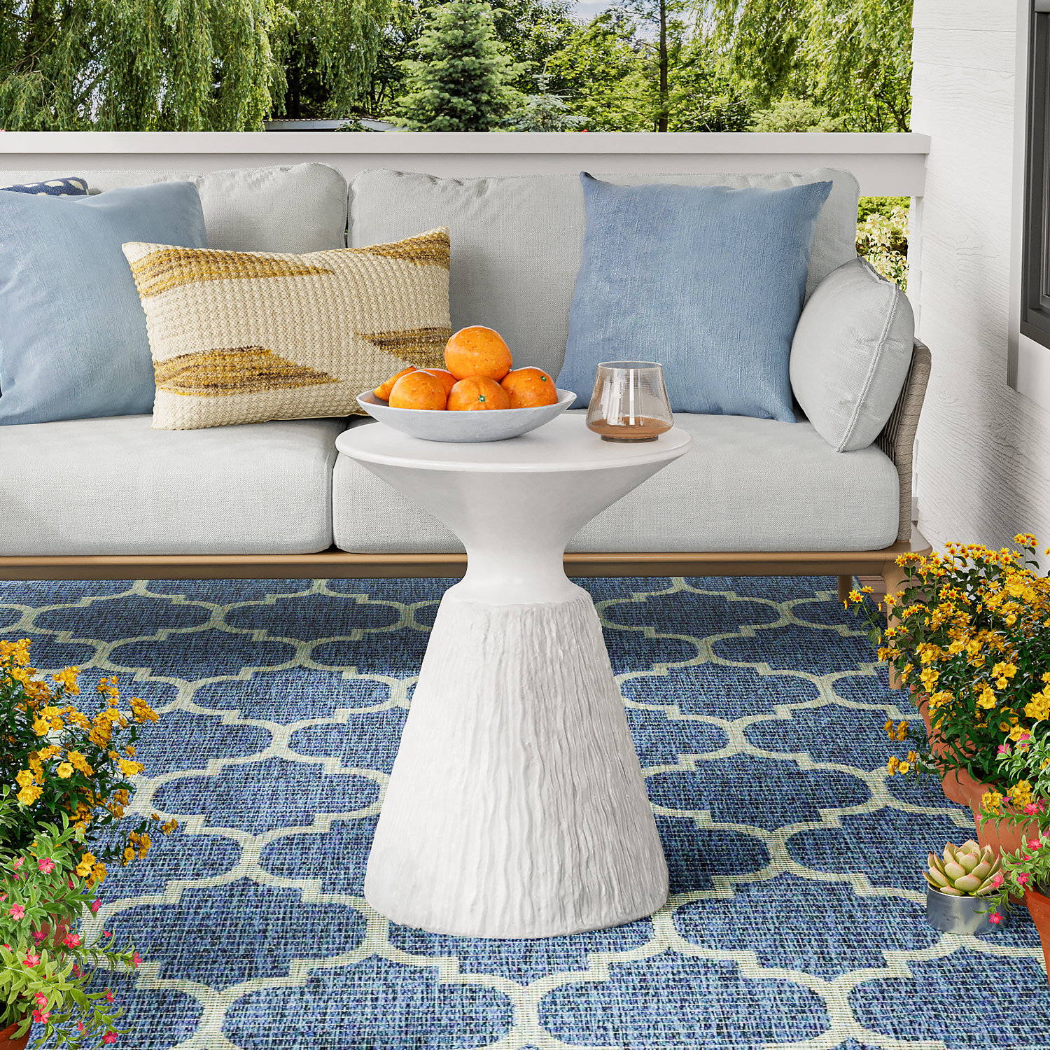 Wrought Studio Bimla Concrete Outdoor Coffee Table & Reviews Wayfair