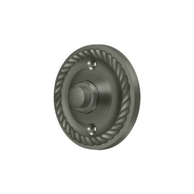 Deltana BBRR213U15 Bell Button, Round with Rope in Brushed Nickel