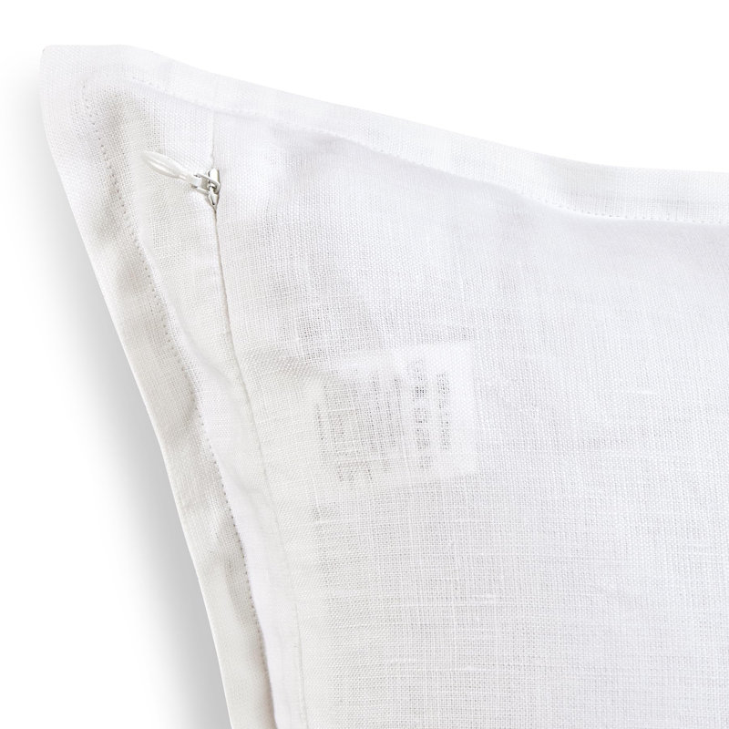 Santa Barbara - 100% Pure Linen Pillow Cover, White