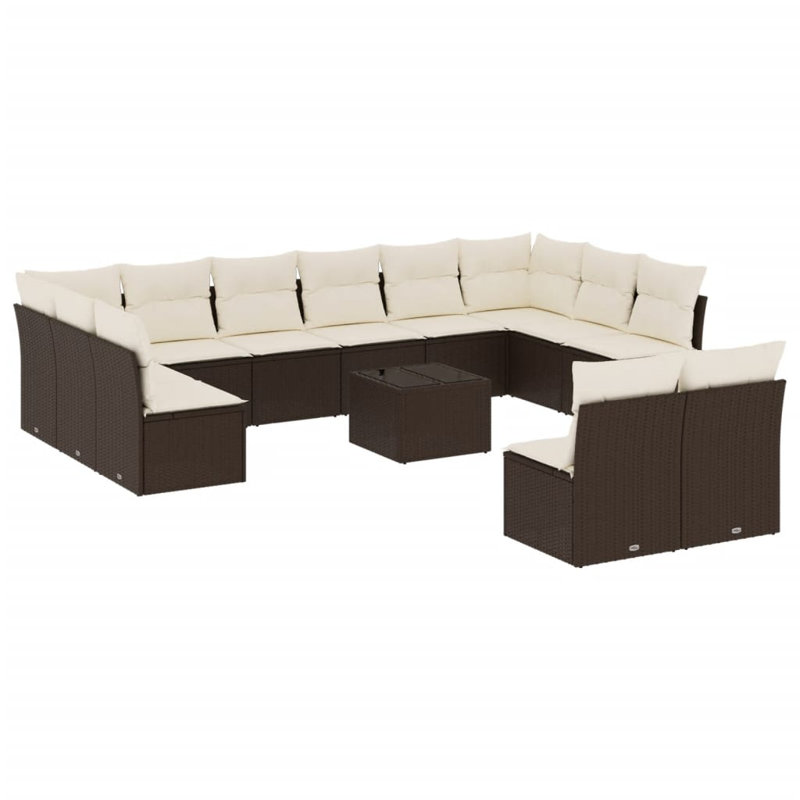 Vidaxl Garden Sofa Set Brown