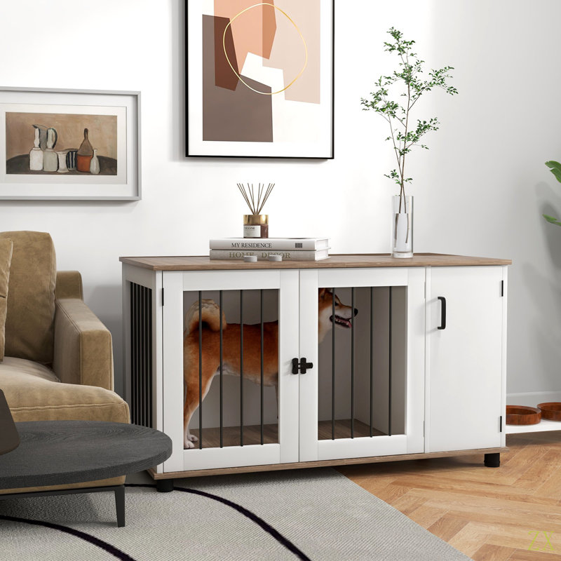 Table d'appoint avec rangement Pawhut Dog Crate Furniture