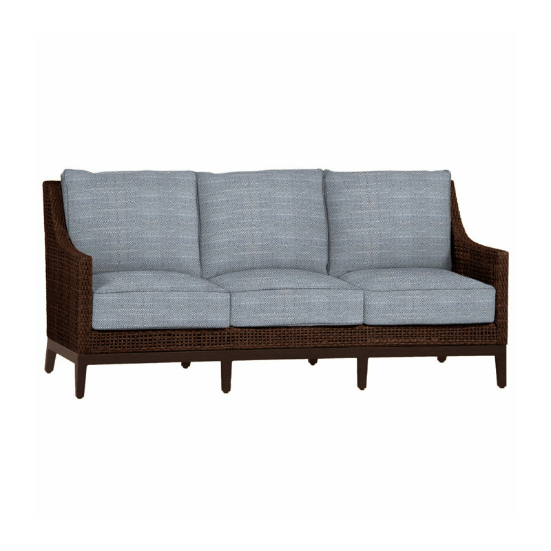 Canapé péninsule tissé - acajou / châtaignier, Acajou / châtaignier, Chambray Rollo, Welt + bourre standard
