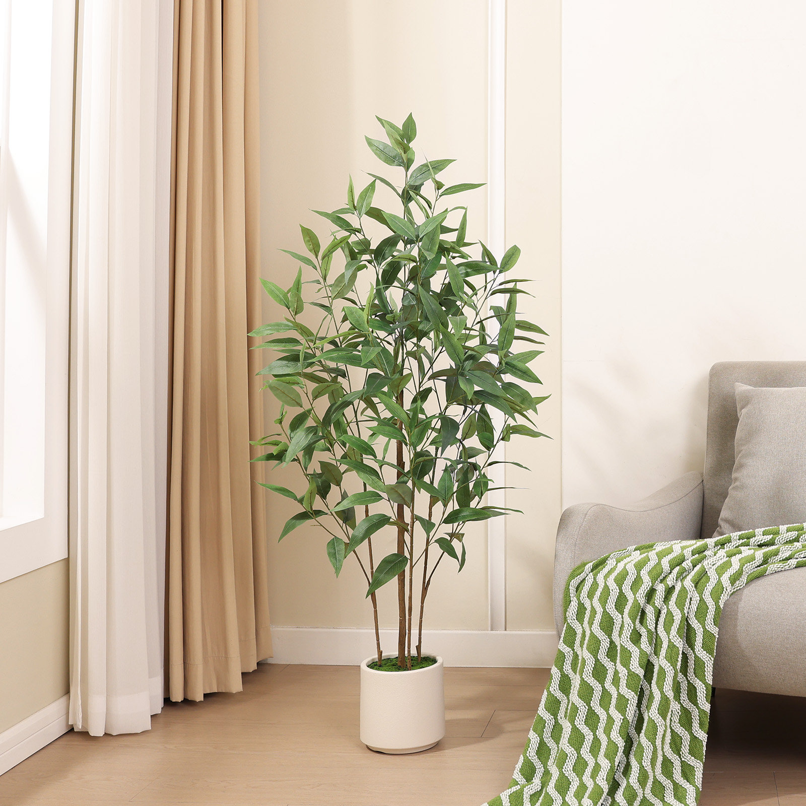 Ashwell 60" Eucalyptus Tree in Planter, 48