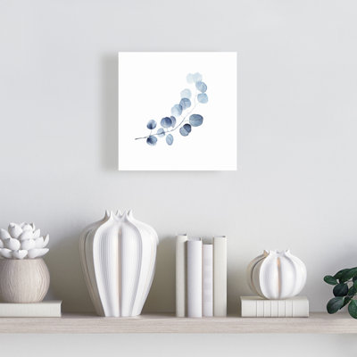 «Blue Botanical Room», art mural branche d'eucalyptus