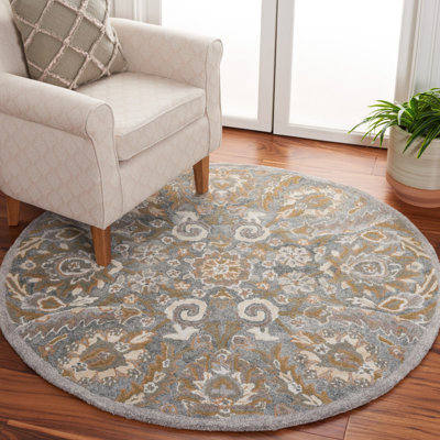 Davila Hand Tufted Viscose Floral Rug