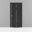 Portes coulissantes pliantes pour garde-robe | Quadro 4111 noir mat | Ensemble de quincaillerie pour moulures robustes | Portes de garde-robe de chambre en bois massif-87390843