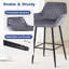 Bar Stools Velvet Fabric With Backrest And Armrests, Auitable For Kitchen, Home, Bar, Counter-80991477-72765166
