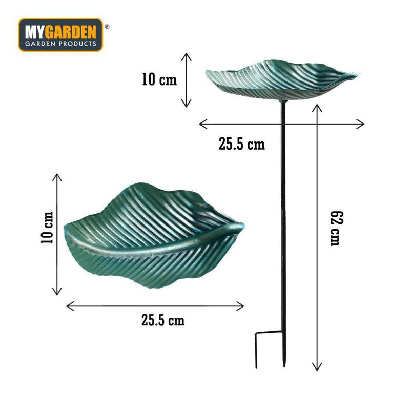 Metal Single Tier Birdbath