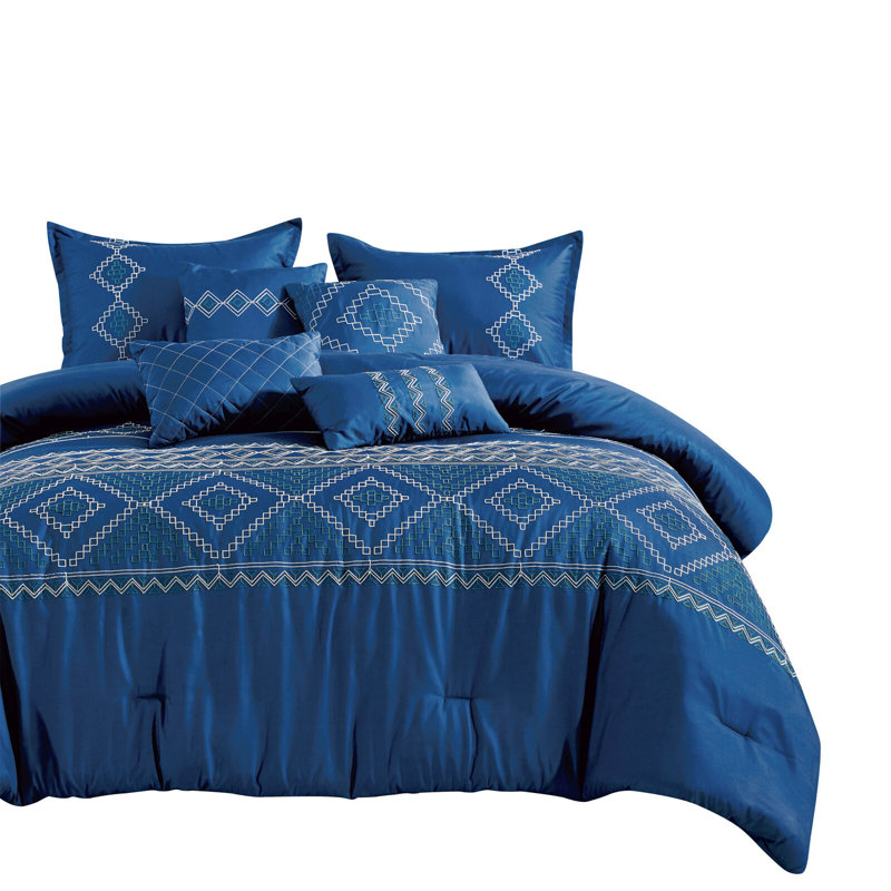 Polyester Comforter, Queen Comforter, Navy Blue
