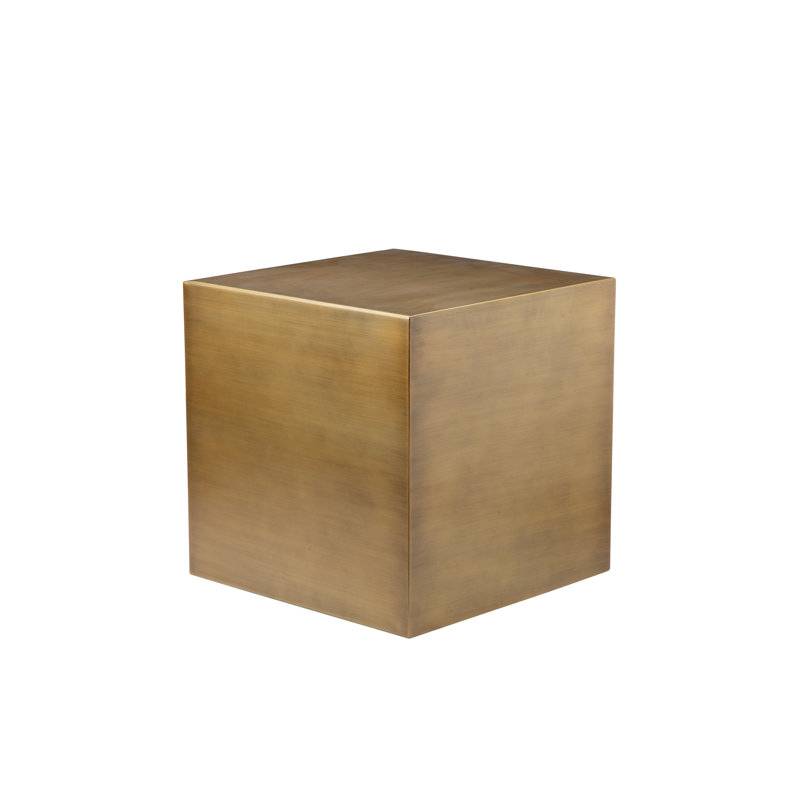 Lanser End Table, 20" H x 20" x 20" D, Brass