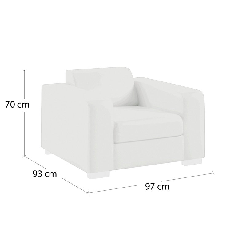 Bjoern Upholstered Armchair, Grey