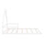 Lit double en bois blanc avec tête de lit en forme de maison - Motif fascinant-483646497-483646496