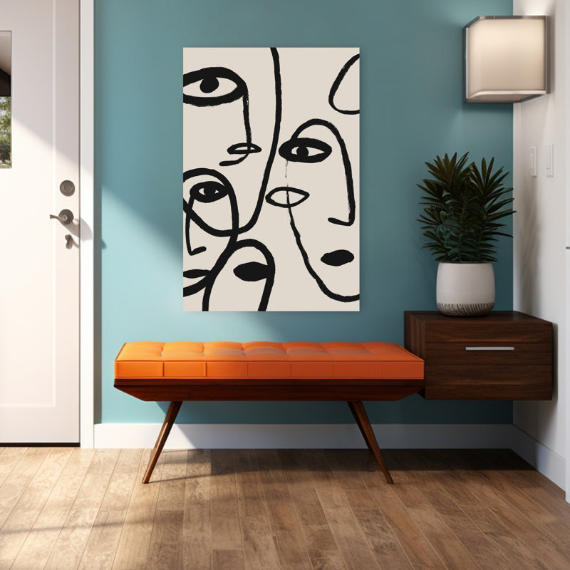 Art contemporain contemporain abstrait, H 48 po x l 32 po