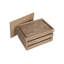 Slatted Manufactured Wood 3 Piece Organiser Box Set-503134841