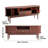 TV Stand, Mid Century Modern Entertainment Center for TVs up to 58 in, 350 lbs Load Capacity, TV Media Console Table with Drawer, Open Storage Shelves & Rolling Door for Living Room, Bedroom