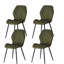 Norred Modern Velvet Dining Chair with Ergonomic Backrest, Set of 4-88112299