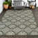 Amora Traditional Mediterranean Tile Design Green/Cream Indoor/Outdoor Rug