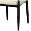 De 2 chaises - Finition lin et noir beige, plateau de table en marbre, structure en métal, dossier rembourré confortable, largeur / profondeur de 19 po, revêtement de 2 pièces intrigant, sièges, profondeur, largeur, limite de poids de 220 lb