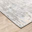 Tapis de couloir abstrait gris et ivoire 2 pi x 8 pi tissé à la machine