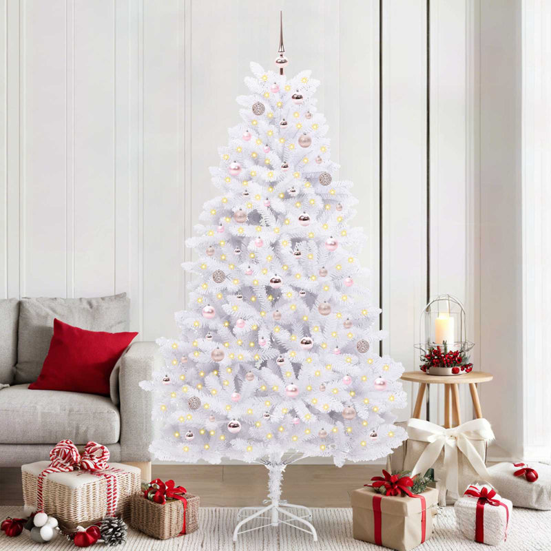 Lighted Artificial Christmas Tree, 6.89' H, Pink