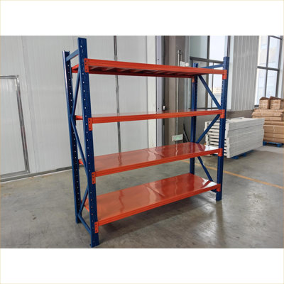 Étagère de rangement réglable à 4 niveaux en acier bleu Q235 de 78 po x L 23,82 po x H 78,74 po