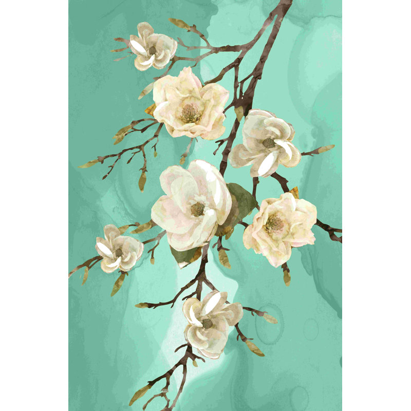 «Magnolia III» par Bluebird Barn - peinture sur toile tendue, H 18 po x l 12 po