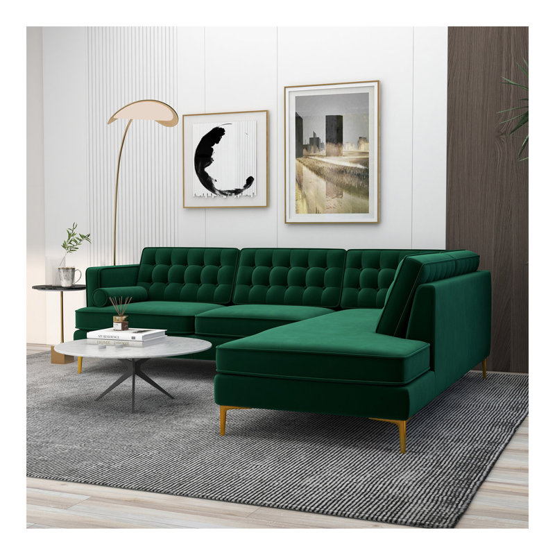 Canapé modulaire Brooke Burnt, Vert
