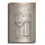 «Coffee Machine Blueprint Brevet Parchment», art mural en métal-1408101447
