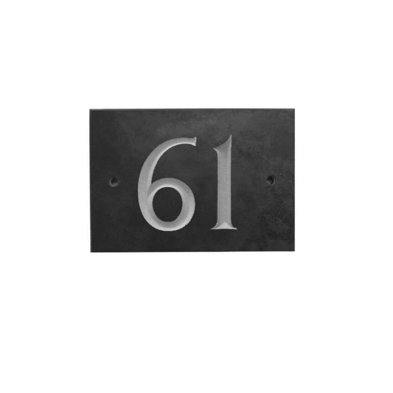 Odacia 10cm H Stone House Number, Black, 61
