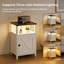 40cm W Manufactured Wood Bedside Table