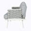 Ensemble de 2 fauteuils club en acier, blanc cassé et gris-1333026749-1333026748