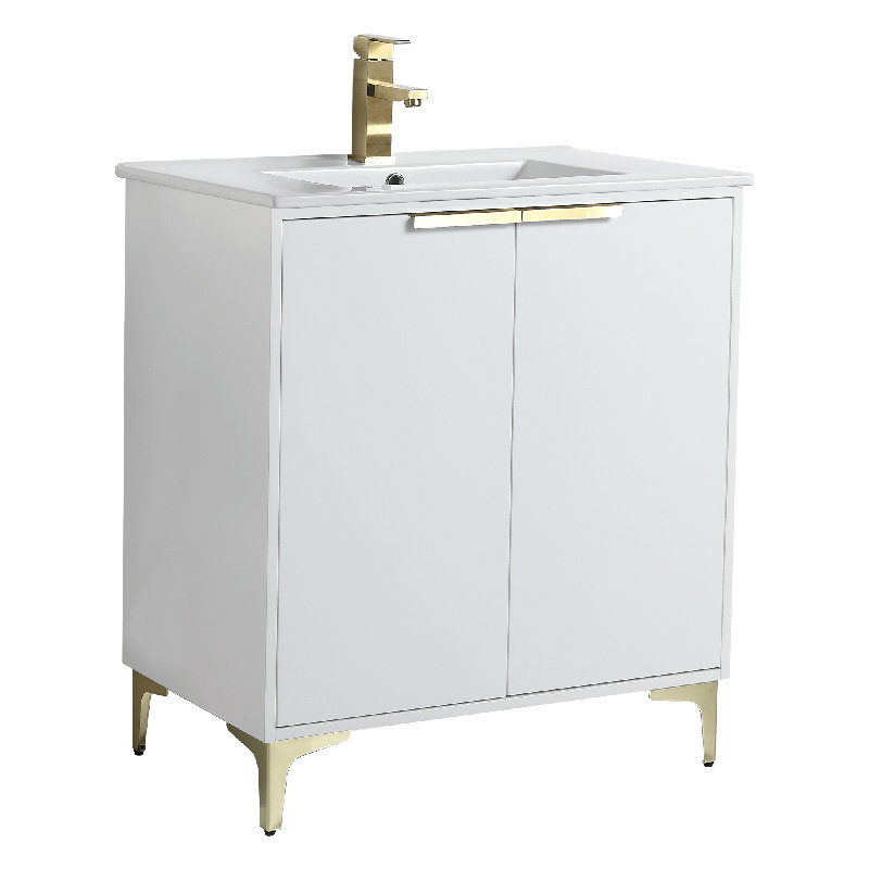 Ensemble de meuble-lavabo simple 30 po Dashae, Laiton satiné