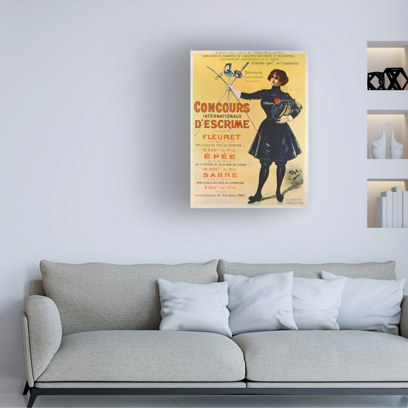 Art international sur toile, Pal, H 19 po x l 14 po
