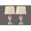Zellner 44Cm Pair (2x) Champagne Gold Silver Table Lamps
