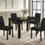 Table de salle à manger rectangulaire en bois imitation marbre noir 1Pc-912794834