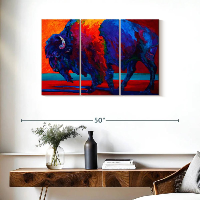 Abstract Bison, 24" H x 38" W