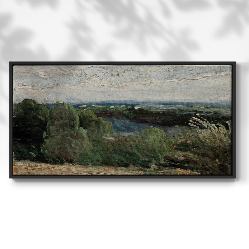 Série paysage - MCIX - Toile tendue avec châssis encadré - Prêt à être accroché, Noir, H 21 po x l 41 po