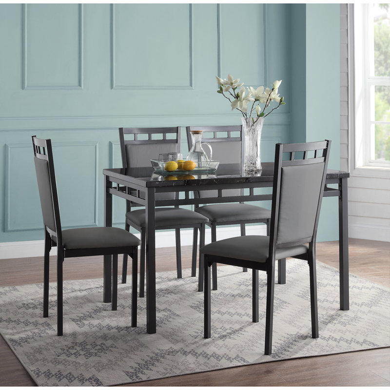Ensemble repas pour 5 personnes Pavone, gris