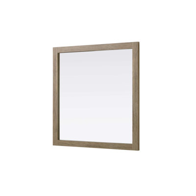 Noah Wooden Square Mirror 36 x 36 in Natural Oak