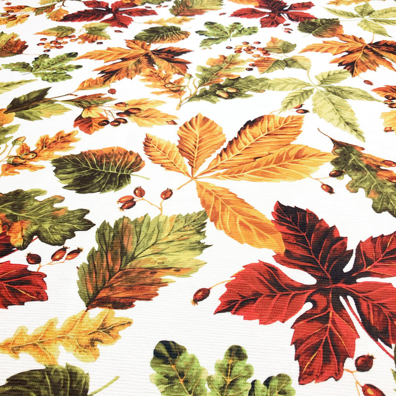 Floral Thanksgiving Tablecloth, 102" L x 60" W