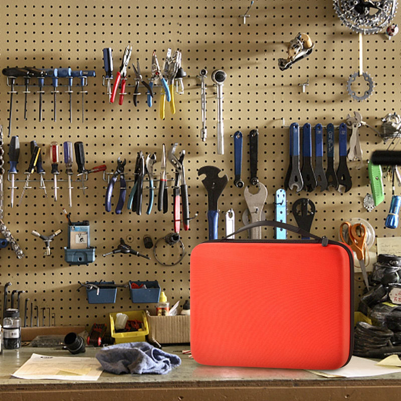 Koschig 10" Battery Organizer Storage Holder, Red