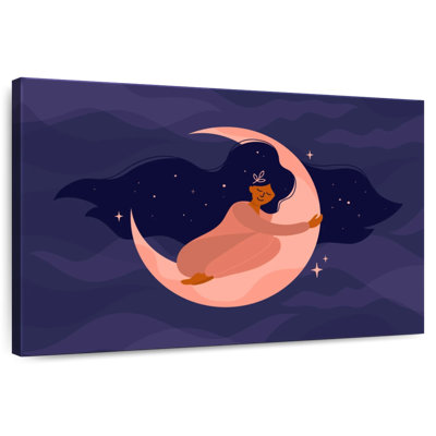 Leisha Girl Sleeping On Moon